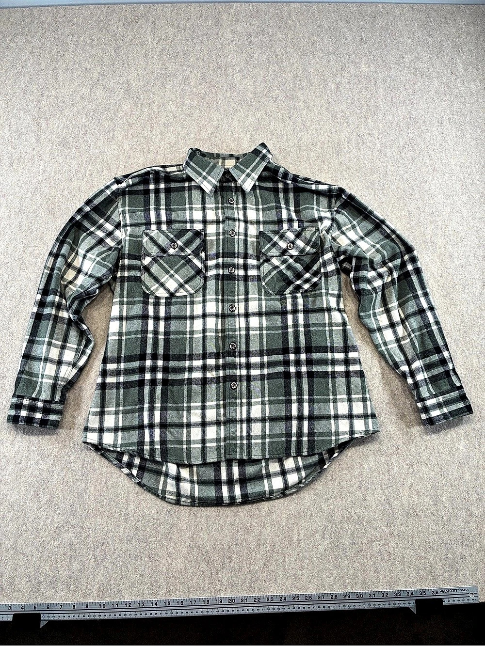 Stillwater Supply Co. Plaid Button Down Shirt in Green & Black XL